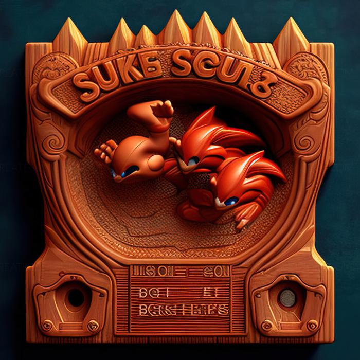 نموذج ثلاثي الأبعاد لآلة CNC ألعاب لعبة st Sonic 3 Knuckles